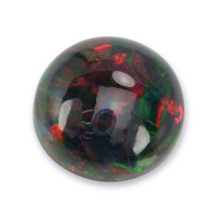 3.92 Ct. Multi Color Cabochon Black Opal from Ethiopia Video