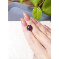 3.92 Ct. Multi Color Cabochon Black Opal from Ethiopia Life Style