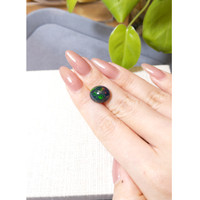4.95 Ct. Multi Color Cabochon Black Opal from Ethiopia Life Style