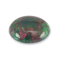 4.77 Ct. Multi Color Cabochon Black Opal from Ethiopia Video