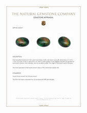 3.44 Ct. Multi Color Cabochon Black Opal from Ethiopia Appraisal