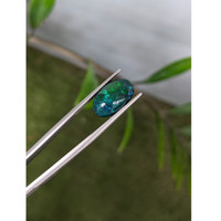 1.00 Ct. Multi Color Cabochon Black Opal from Ethiopia Life Style