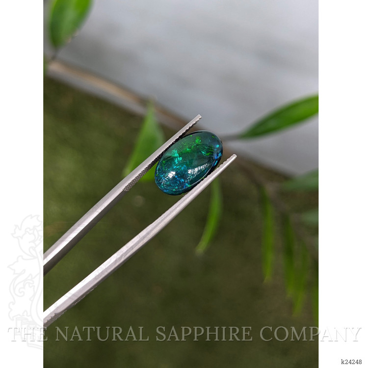 1.00 Ct. Multi Color Cabochon Black Opal from Ethiopia