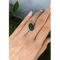 1.00 Ct. Multi Color Cabochon Black Opal from Ethiopia Life Style