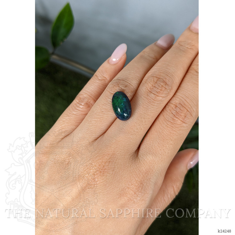 1.00 Ct. Multi Color Cabochon Black Opal from Ethiopia