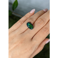 1.00 Ct. Multi Color Cabochon Black Opal from Ethiopia Life Style