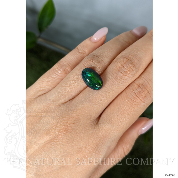 1.00 Ct. Multi Color Cabochon Black Opal from Ethiopia