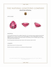 3.39 Ct. Purplish Pink Spinel from Burma (Myanmar) Appraisal