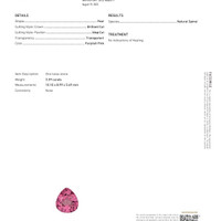 3.39 Ct. Purplish Pink Spinel from Burma (Myanmar) Scan Report