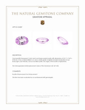 16.84 Ct. Purple Kunzite from Afghanistan Appraisal