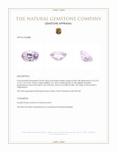 36.98 Ct. Pinkish Purple Kunzite from Afghanistan Appraisal
