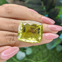 50.43 Ct. Yellowish Green Citrine from Madagascar Life Style