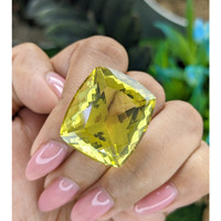 50.43 Ct. Yellowish Green Citrine from Madagascar Life Style