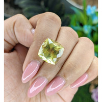 11.30 Ct. Greenish Yellow Citrine Life Style