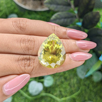 28.14 Ct. Yellowish Green Citrine Life Style
