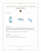 11.70 Ct. Blue Aquamarine from Brazil Appraisal