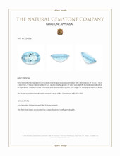 5.61 Ct. Blue Aquamarine from Brazil Appraisal