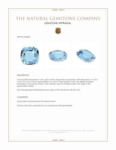 11.86 Ct. Blue Aquamarine from Brazil Appraisal