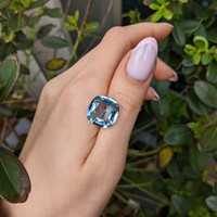 11.86 Ct. Blue Aquamarine from Brazil Life Style