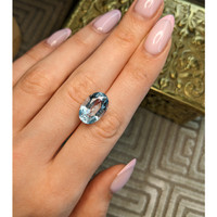 7.74 Ct. Blue Aquamarine from Brazil Life Style