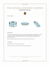 8.55 Ct. Blue Aquamarine from Brazil Appraisal