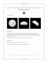 0.64 Ct. Multi Color Cabochon White Opal (Light Opal) from Brazil Appraisal