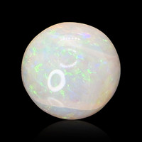 0.64 Ct. Multi Color Cabochon White Opal from Brazil Video