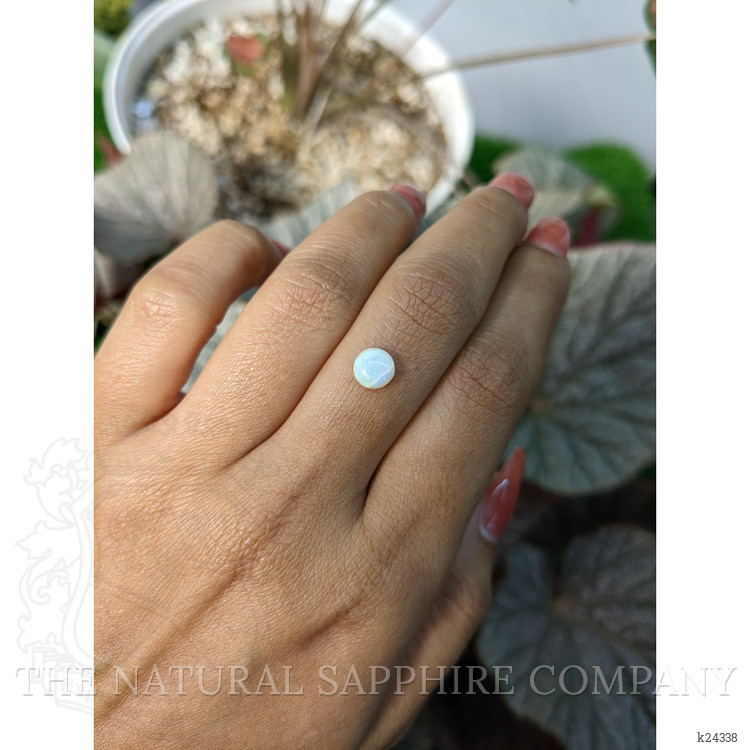 0.64 Ct. Multi Color Cabochon White Opal from Brazil