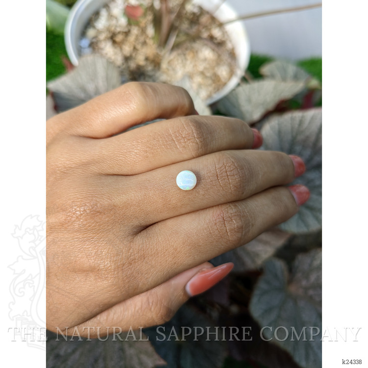 0.64 Ct. Multi Color Cabochon White Opal from Brazil