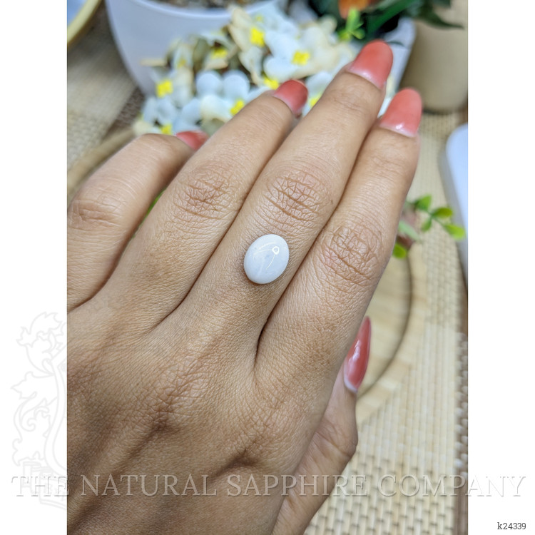1.80 Ct. White Cabochon White Opal from Brazil
