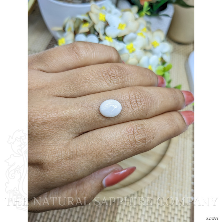 1.80 Ct. White Cabochon White Opal from Brazil