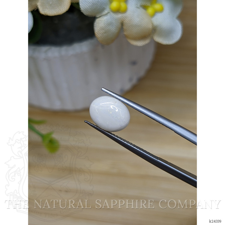 1.80 Ct. White Cabochon White Opal from Brazil