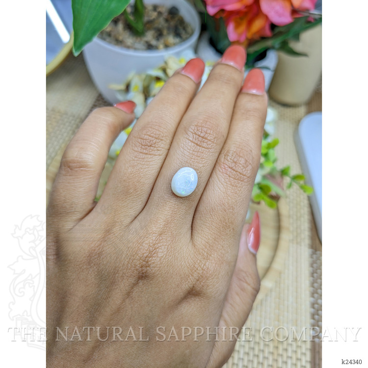 2.08 Ct. Multi Color Cabochon White Opal from Brazil