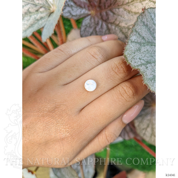 0.83 Ct. Multi Color Cabochon White Opal from Brazil