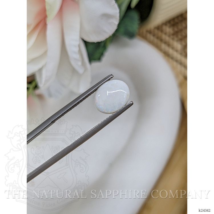 1.20 Ct. Multi Color Cabochon White Opal from Brazil