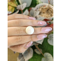 10.78 Ct. Salmon and White Cabochon Coral from Italy Life Style