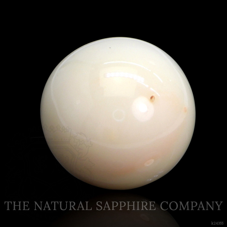 20.84 Ct. Salmon and White Cabochon Coral from Italy