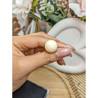 20.84 Ct. Salmon and White Cabochon Coral from Italy Life Style