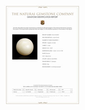 18.39 Ct. Salmon and White Cabochon Coral from Italy Scan Report