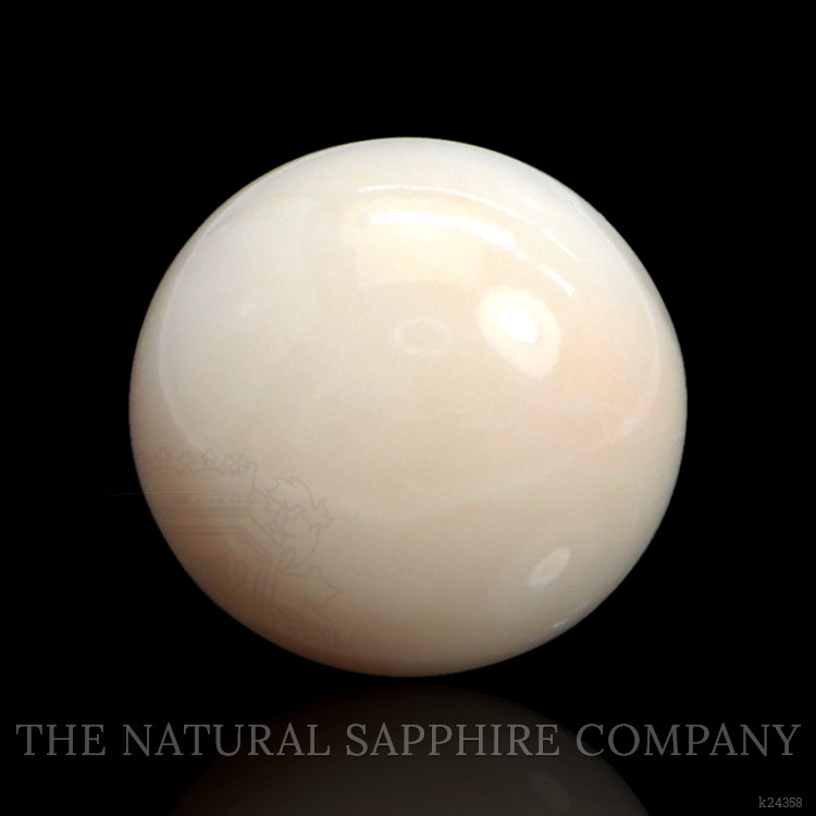 11.43 Ct. Salmon and White Cabochon Coral from Italy