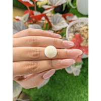 11.43 Ct. Salmon and White Cabochon Coral from Italy Life Style