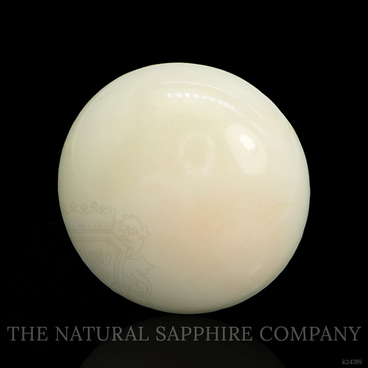 9.88 Ct. Salmon and White Cabochon Coral from Italy