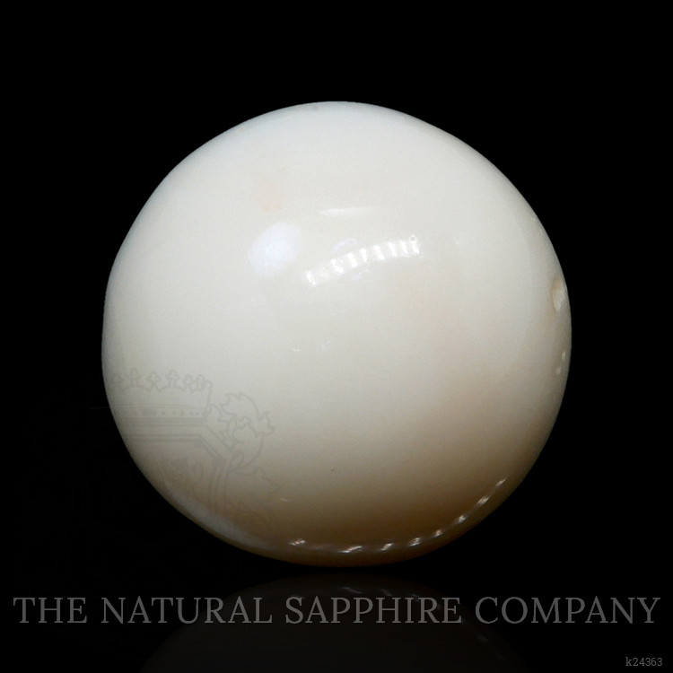 21.60 Ct. Salmon and White Cabochon Coral from Italy