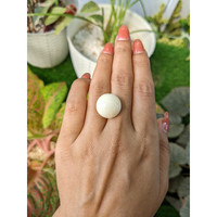 21.60 Ct. Salmon and White Cabochon Coral from Italy Life Style