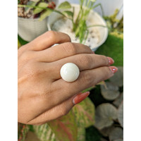 21.60 Ct. Salmon and White Cabochon Coral from Italy Life Style
