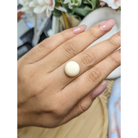 8.78 Ct. Salmon and White Cabochon Coral from Italy Life Style