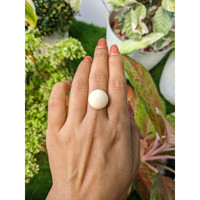 17.38 Ct. Salmon and White Cabochon Coral from Italy Life Style