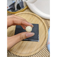 10.63 Ct. Salmon and White Cabochon Coral from Italy Life Style