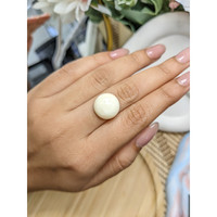11.81 Ct. Salmon and White Cabochon Coral from Italy Life Style