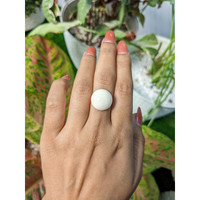 11.09 Ct. Salmon and White Cabochon Coral from Italy Life Style